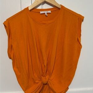 Frame Denim Women's Bright Orange Muscle Tee